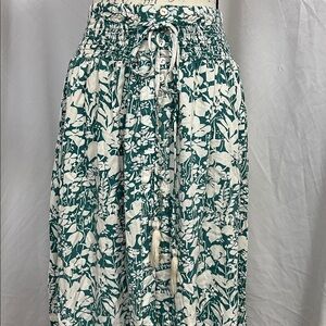 Floral full maxi skirt button down